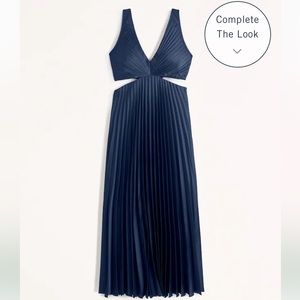 Abercrombie & Fitch Giselle Pleated Cutout Maxi Dress